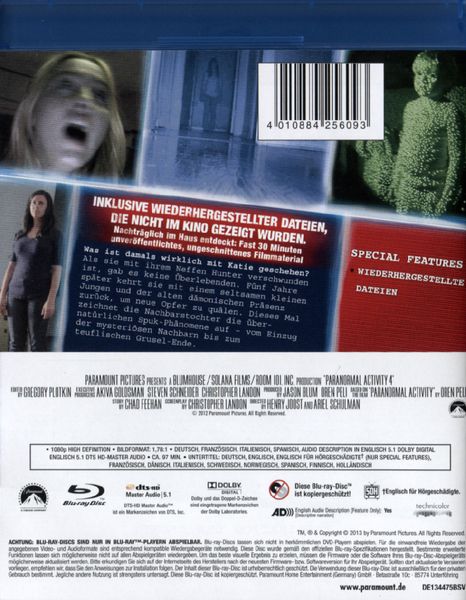 Produktbild: Paranormal Activity 4 - Extended Cut