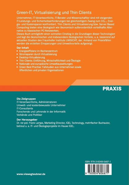 Produktbild: Green-IT, Virtualisierung und Thin Clients
