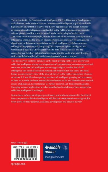 Produktbild: Inter-cooperative Collective Intelligence: Techniques and Applications