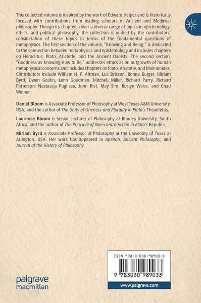 Produktbild: Knowing and Being in Ancient Philosophy