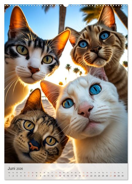 Produktbild: Lustige Tier-Selfies (hochwertiger Premium Wandkalender 2026 DIN A2 hoch), Kunstdruck in Hochglanz