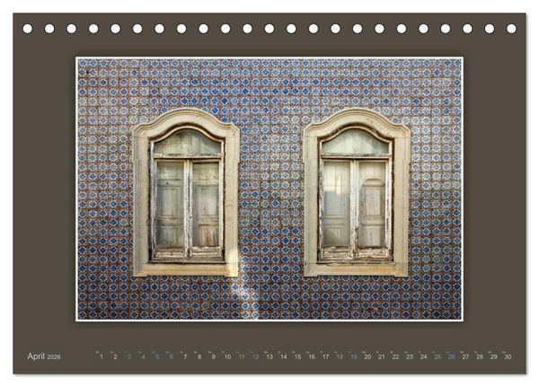 Produktbild: Azulejo-Fassaden in Portugal (Tischkalender 2026 DIN A5 quer), CALVENDO Monatskalender