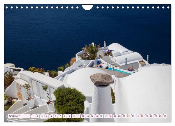 Produktbild: Santorini Island in the Light of the Aegean (Wall Calendar 2027 DIN A4 landscape), CALVENDO 12 Month Wall Calendar