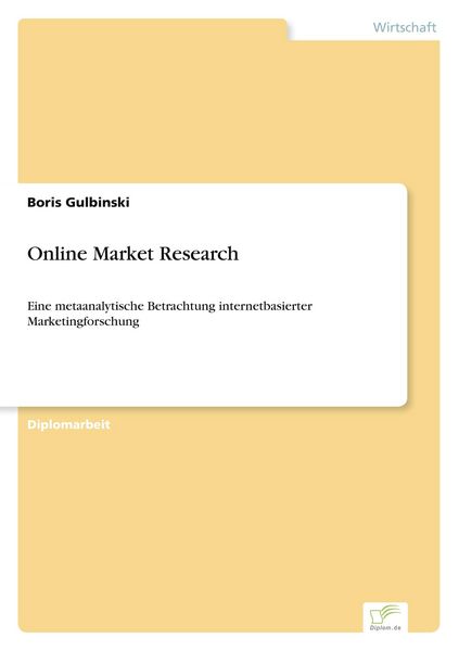 Produktbild: Online Market Research