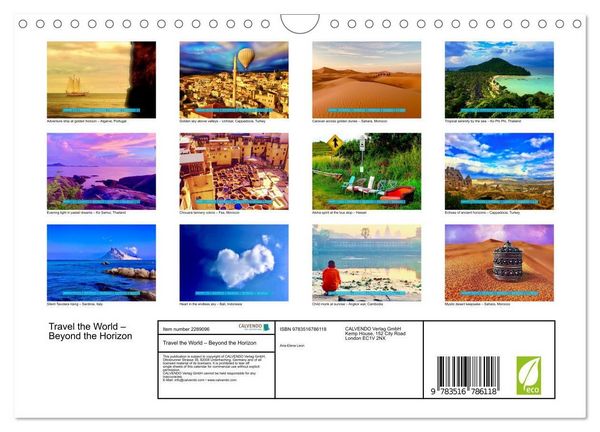 Produktbild: Travel the World &ndash; Beyond the Horizon (Wall Calendar 2027 DIN A4 landscape), CALVENDO 12 Month Wall Calendar