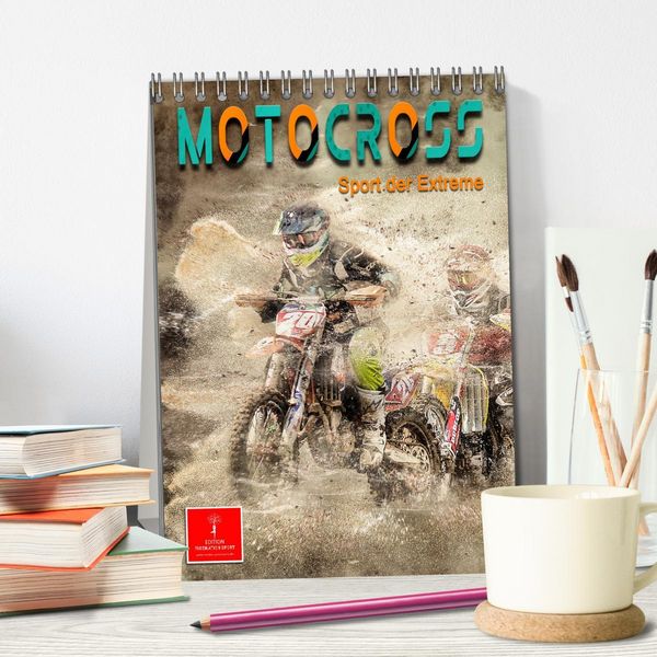 Produktbild: Motocross - Sport der Extreme (Tischkalender 2026 DIN A5 hoch), CALVENDO Monatskalender