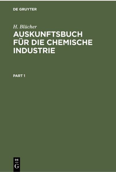Produktbild: Auskunftsbuch f&uuml;r die Chemische Industrie
