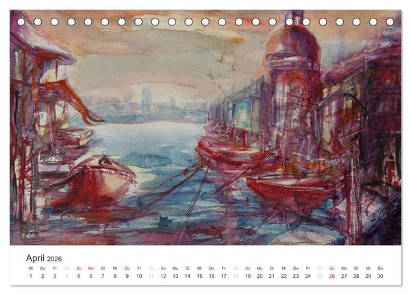 Produktbild: Die Atmosph&auml;re des Impressionismus (Tischkalender 2026 DIN A5 quer), CALVENDO Monatskalender