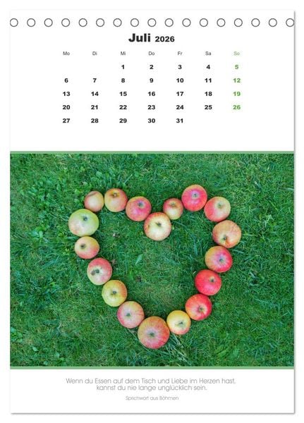 Produktbild: Attraktive Herzmotive 2026 (Tischkalender 2026 DIN A5 hoch), CALVENDO Monatskalender
