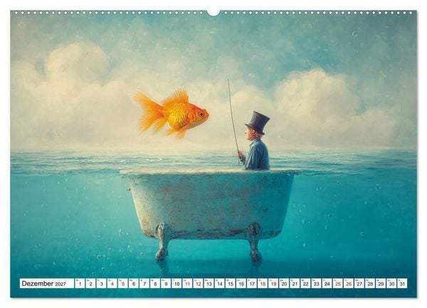 Produktbild: Fantastische F&auml;nge Die Kunst, das Unm&ouml;gliche zu angeln (hochwertiger Premium Wandkalender 2027 DIN A2 quer), Kunstdruck in Hochglanz