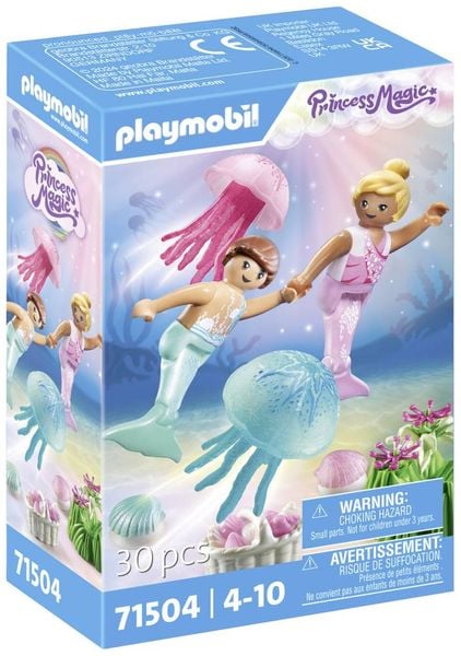 PLAYMOBIL 71504 - Princess Magic - Meerjungfrauen-Kinder mit Quallen