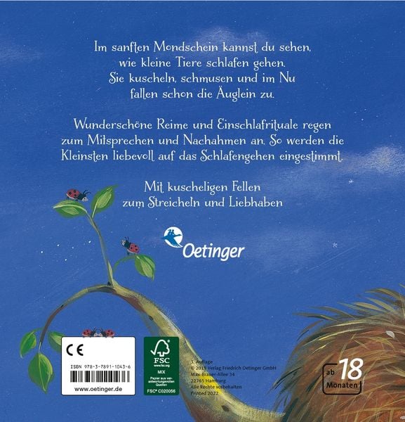 Produktbild: Wie kleine Tiere schlafen gehen. Mein F&uuml;hlbuch