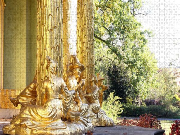 Produktbild: CALVENDO Puzzle Figuren am Chinesischen Teehaus im Park von Schloss Sanssouci | 1000 Teile Lege-Gr&ouml;&szlig;e 64x48cm Foto-Puzzle f&uuml;r gl&uuml;ckliche Stunden