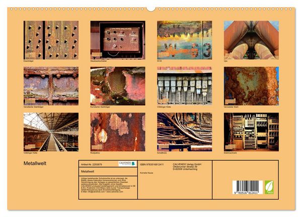 Produktbild: Metallwelt (hochwertiger Premium Wandkalender 2027 DIN A2 quer), Kunstdruck in Hochglanz