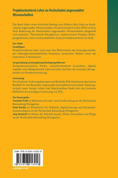 Produktbild: Projektorientierte Lehre an Hochschulen angewandter Wissenschaften