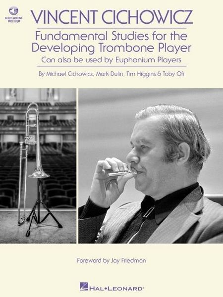 Produktbild: Vincent Cichowicz Fundamental Studies for the Developing Trombone Player Instructional Sheet Music Book with Online Audio for Brass Musicians Tone, Breath Control & Technique Training