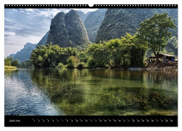 Produktbild: CHINA - Zauberberge am Drachenfluss (Wandkalender 2026 DIN A2 quer), CALVENDO Monatskalender