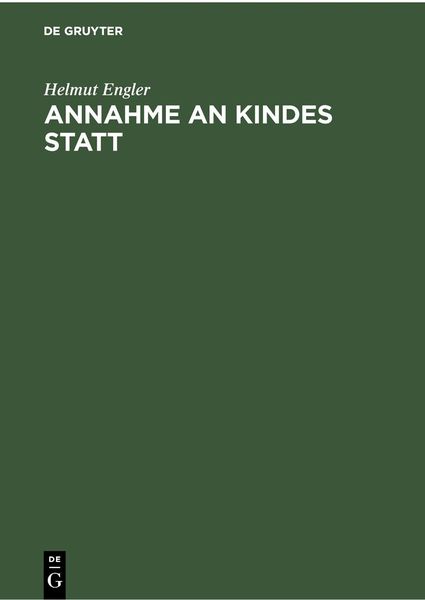Produktbild: Annahme an Kindes Statt