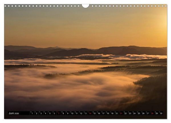 Produktbild: Nebelwelten S&auml;chsische Schweiz (Wandkalender 2026 DIN A3 quer), CALVENDO Monatskalender