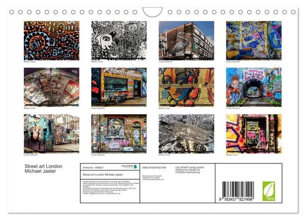Produktbild: Street art London Michael Jaster (Wandkalender 2026 DIN A4 quer), CALVENDO Monatskalender