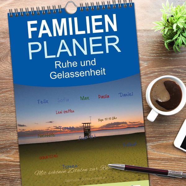 Produktbild: Familienplaner 2026 - Ruhe und Gelassenheit 2026 mit 5 Spalten (Wandkalender, 21 x 45 cm) CALVENDO