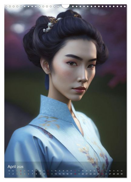 Produktbild: Wundersch&ouml;ne Portraits Japanischer Geishas (Wandkalender 2026 DIN A3 hoch), CALVENDO Monatskalender
