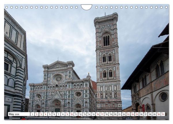 Produktbild: Tuscan cities on the road - Travel along the Florence-Pisa-Livorno freeway (Wall Calendar 2026 DIN A4 landscape), CALVENDO 12 Month Wall Calendar