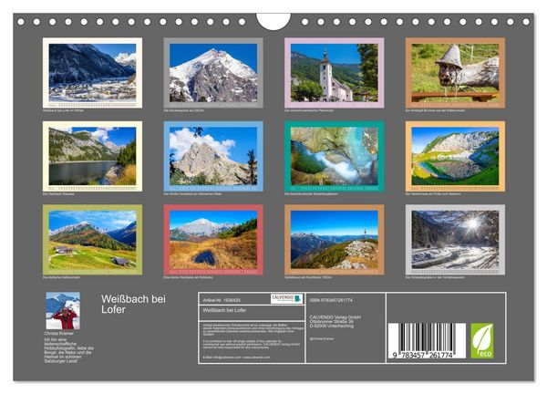 Produktbild: Wei&szlig;bach bei Lofer (Wandkalender 2026 DIN A4 quer), CALVENDO Monatskalender