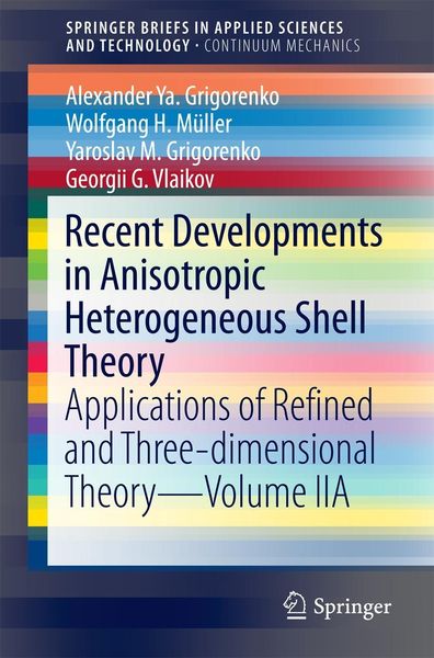 Produktbild: Recent Developments in Anisotropic Heterogeneous Shell Theory