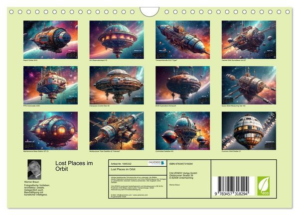 Produktbild: Lost Places im Orbit (Wandkalender 2026 DIN A4 quer), CALVENDO Monatskalender