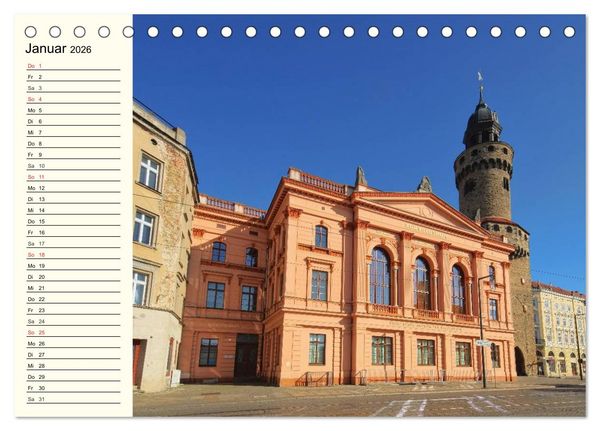 Produktbild: G&ouml;rlitz - Die Perle Niederschlesiens (Tischkalender 2026 DIN A5 quer), CALVENDO Monatskalender