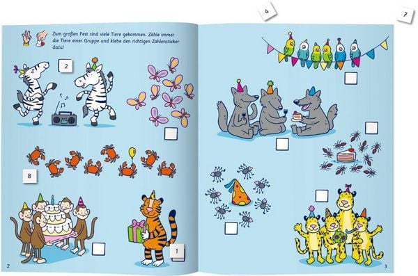 Produktbild: Sticker-Lernspa&szlig; (Wilde Tiere)