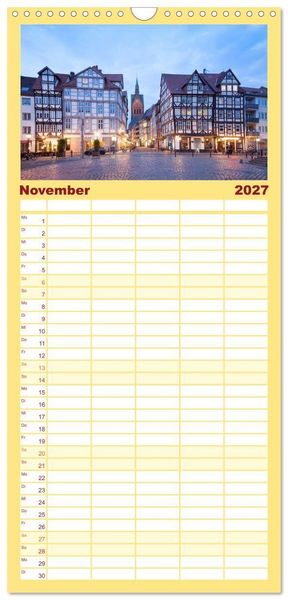 Produktbild: Familienplaner 2027 - Hannover - Momente einer Reise mit 5 Spalten (Wandkalender, 21 x 45 cm) CALVENDO