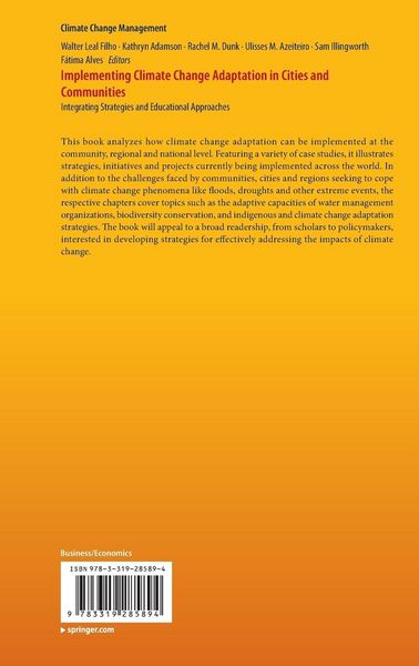 Produktbild: Implementing Climate Change Adaptation in Cities and Communities
