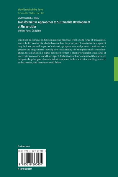 Produktbild: Transformative Approaches to Sustainable Development at Universities