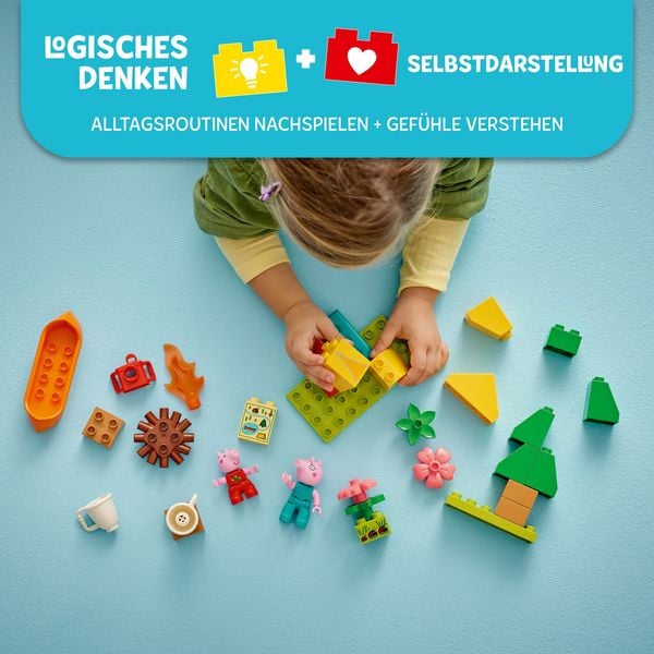 LEGO DUPLO Peppa Wutz Campingausflug - Lernspielzeug mit Zelt 10452