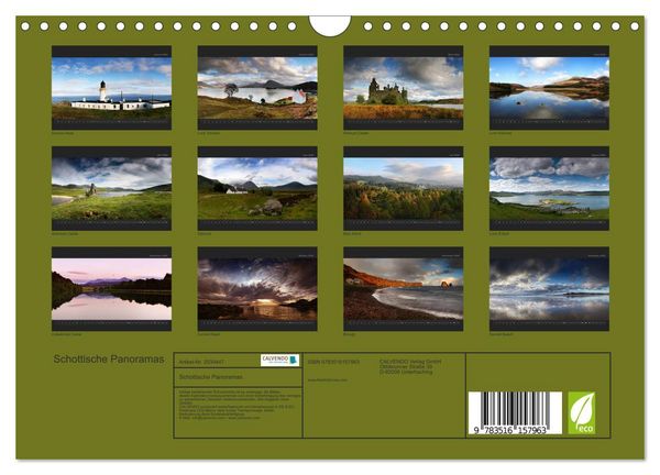 Produktbild: Schottische Panoramas (Wandkalender 2026 DIN A4 quer), CALVENDO Monatskalender