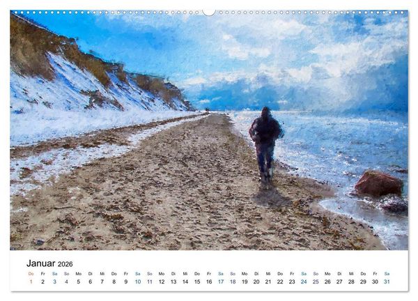 Produktbild: Landschaften auf dem Dar&szlig; in &Ouml;lfarben (Wandkalender 2026 DIN A2 quer), CALVENDO Monatskalender