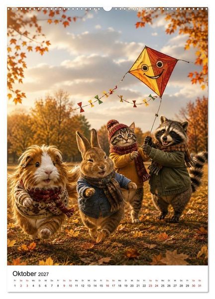 Produktbild: Cozy Friends - Kleine Kuschelhelden (Wandkalender 2027 DIN A2 hoch), CALVENDO Monatskalender