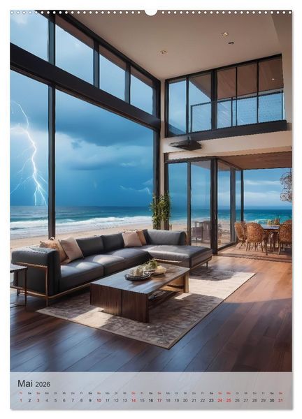 Produktbild: Wohn(t)r&auml;ume - Wohnzimmer Impressionen (hochwertiger Premium Wandkalender 2026 DIN A2 hoch), Kunstdruck in Hochglanz
