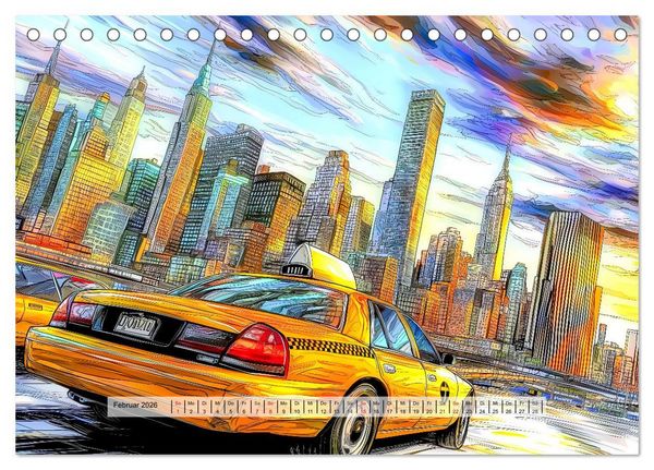 Produktbild: Comic City (Tischkalender 2026 DIN A5 quer), CALVENDO Monatskalender