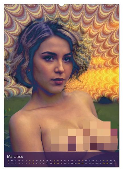 Produktbild: Psychodelic -Sexy Girls & Cannabis (hochwertiger Premium Wandkalender 2026 DIN A2 hoch), Kunstdruck in Hochglanz