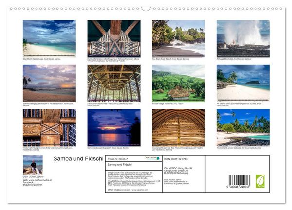 Produktbild: Samoa und Fidschi (hochwertiger Premium Wandkalender 2026 DIN A2 quer), Kunstdruck in Hochglanz
