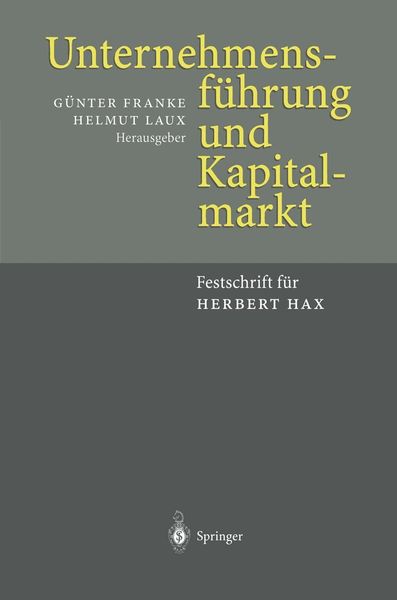 Produktbild: Unternehmensf&uuml;hrung und Kapitalmarkt