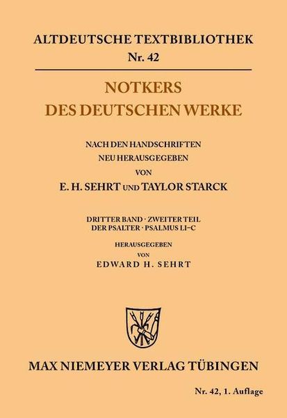 Produktbild: Notkers des Deutschen Werke
