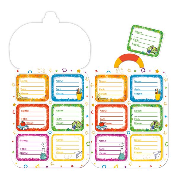 Produktbild: TR&Ouml;TSCH- Buch- und Heftsticker in Schulranzen-Form