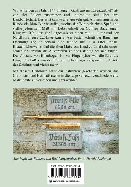 Produktbild: HANDBUCH - Alte Ma&szlig;e und ihre Umrechnung - Th&uuml;ringen &ndash; Preu&szlig;en &ndash; Sachsen &ndash; Mecklenburg