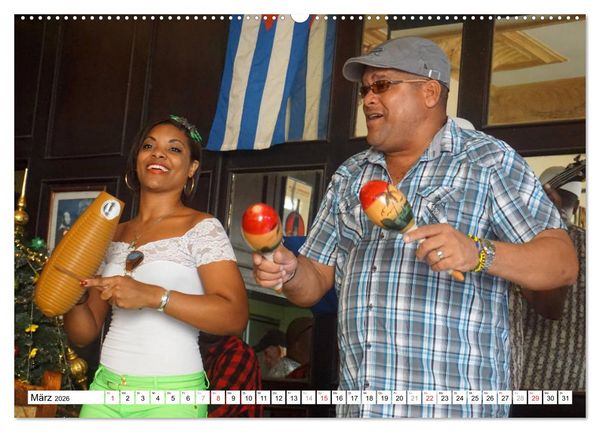 Produktbild: M&uacute;sica Cubana - Karibische Kl&auml;nge aus Kuba (hochwertiger Premium Wandkalender 2026 DIN A2 quer), Kunstdruck in Hochglanz