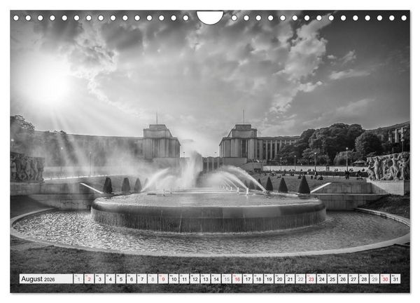 Produktbild: PARIS Monochrome Impressionen (Wandkalender 2026 DIN A4 quer), CALVENDO Monatskalender