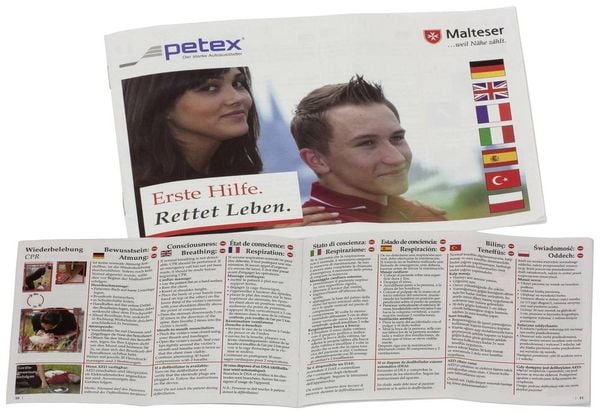 Produktbild: Petex 43939704 Plus schwarz DIN 13164:2022 inkl. Warnweste gelb EN 20471 Verbandtasche Inkl. Warnweste Pkw, Wohnmobile, Van, SUV 1 St.